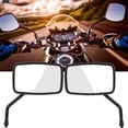 thumbnail image 3 of Herwey 2Pcs Motorcycle Street Bike Modified Square Rearview Mirror Rear View Side Mirrors , Street Bike Rear View Mirror, Motorcycle Rearview Mirror, 3 of 8