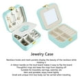 thumbnail image 3 of Jewelry Organizer Travel Jewelry Box Travel Jewelry Organizer and Storage Small Jewelry Organizer Box for Girls Women with Mirror, Blue, 3 of 7