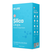 Hi Life 1200 Organic Silica Collagen Drops|Silica|Collagen drops for Men & Women|Supports Glowing Skin, Shiny Hair, Nails, Bones, Joints & Tissues, Aids in Anti-ageing, Easy to Consume - 60 ML