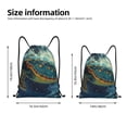thumbnail image 2 of Saiise Surfing Turtle Pattern Sports Drawstring Backpack - String Swim Gym Bag with Wet Proof Pocket for Women&Men-Small, 2 of 6