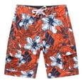 thumbnail image 1 of Men Boardshorts Swim Trunk in Orange Floral Size 38, 1 of 3