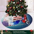 thumbnail image 6 of FMSHPON American Flag Tree Skirt Independence Day Xmas Christmas Tree Skirt Stand Mat for Holiday Party Decoration Indoor Outdoor 48 inches, 6 of 6