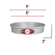 Fat Daddio's PRD-82 Round Cake Pan, 8 x 2 Inch, Silver