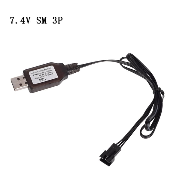 GJX RC Toy 6.4V 2P 7.4V 3P Charger Li-ion Battery Plug Portable Charger