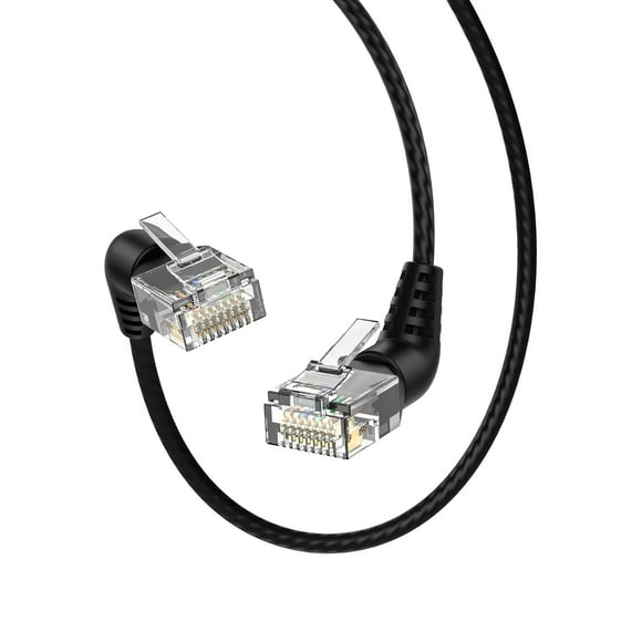 CAT6 Ethernet Cable UTP Booted, 360° Rotation CAT6 LAN Network Cable with RJ45 Connector, 32AWG 1Gbps 250MHz Patch Cord for Gaming, PS5, Xbox, Modem, Router, 1.64 Feet/0.5M