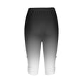 thumbnail image 5 of LEBONYARD Women's Linen Pull-On Shorts,Women's Shorts in Soft and Lightweight Fabrics,Women's Summer High Waisted Printing Capris Matching Slim Fitting Yoga Gym Pants Black XXXL, 5 of 5
