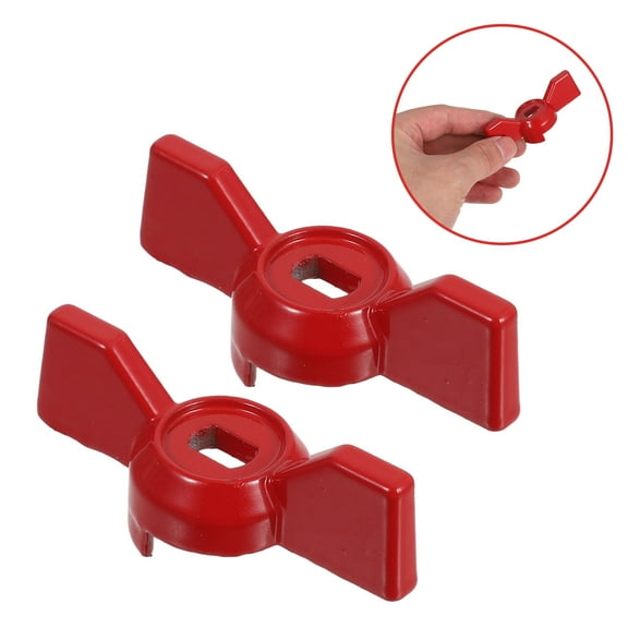LOLIPPYY 4Pcs Red Outdoor Spigot Valve Handle with Enhanced Grip for Industrial Ball Valve Lever Replacement