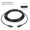 thumbnail image 2 of Unique Bargains Fiber Optic Audio Cable Digital Optic Cable 9.8FT TOS Optical Link PVC Plastic Straight Connector,for TV DVD Black, 2 of 6