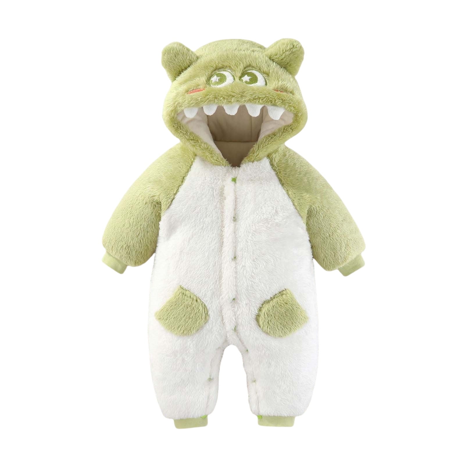 Hicidod Toddler Jumpsuit Romper Long Sleeve Hooded Baby Snowsuit Outwear Winter Padded Warm Cute Infant Onesie