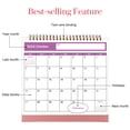 thumbnail image 2 of Miangastore Jan 2024-Jun 2025 Table Calendar Note Blocks Planner Monthly Calendar Thick Paper Desk Calendar (Pink), 2 of 8
