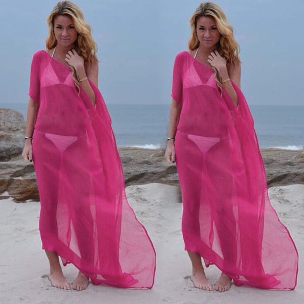 hot pink swim cover up
