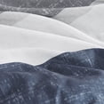 thumbnail image 2 of Queen Stripe Comforter Set with Bed Sheets,Blue+Grey Polyester Household Supplies Décor Bedding Bedding Sets, 2 of 15
