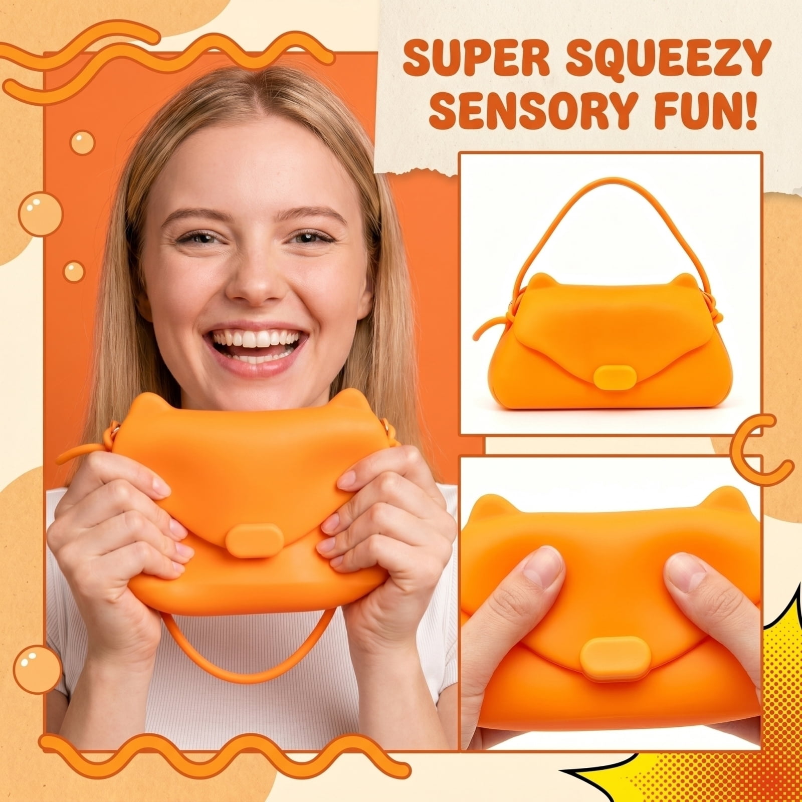 Sensory Squishy Slow Rising Ball Extra Firm Squeeze Stress Relief,High Resistance Fidget Anxiety Calming Strong Resilience Hand Squishy for Adults Office Desk and Party Favors，As Show