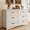 White-6 Drawers, variant on 6-Drawer Dresser, 47" Wide Chest of Drawers with Metal Handles, Modern Storage Organizer Sturdy Wood Chest of Drawers for Bedroom, Living Room, Hallway, Office, Entryway, Black