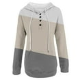 thumbnail image 3 of Puliio Women's Hoodies 3D Geometric Print Casual Long Sleeve Drawstring Sweatshirt Hoody Comfortable Loose Fit Fashion Streetwear Tops Daily Wear Hooded Pullover With Pocket, 3 of 4