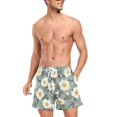 thumbnail image 3 of FORMRS Mens Swim Trunks Mesh Liner Quick Dry Casual Beach Board Shorts with Pockets, Sizes S-2XL, Sage Green Flower Pattern, 3 of 9