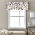 thumbnail image 3 of Color Floral Valance Curtain Leaves Watercolor Country Botanical Farmhouse Window Valances Rod Pocket Short Curtains Window Treatments for Kitchen Bedroom Bathroom Laundry 56" x 16", 3 of 9
