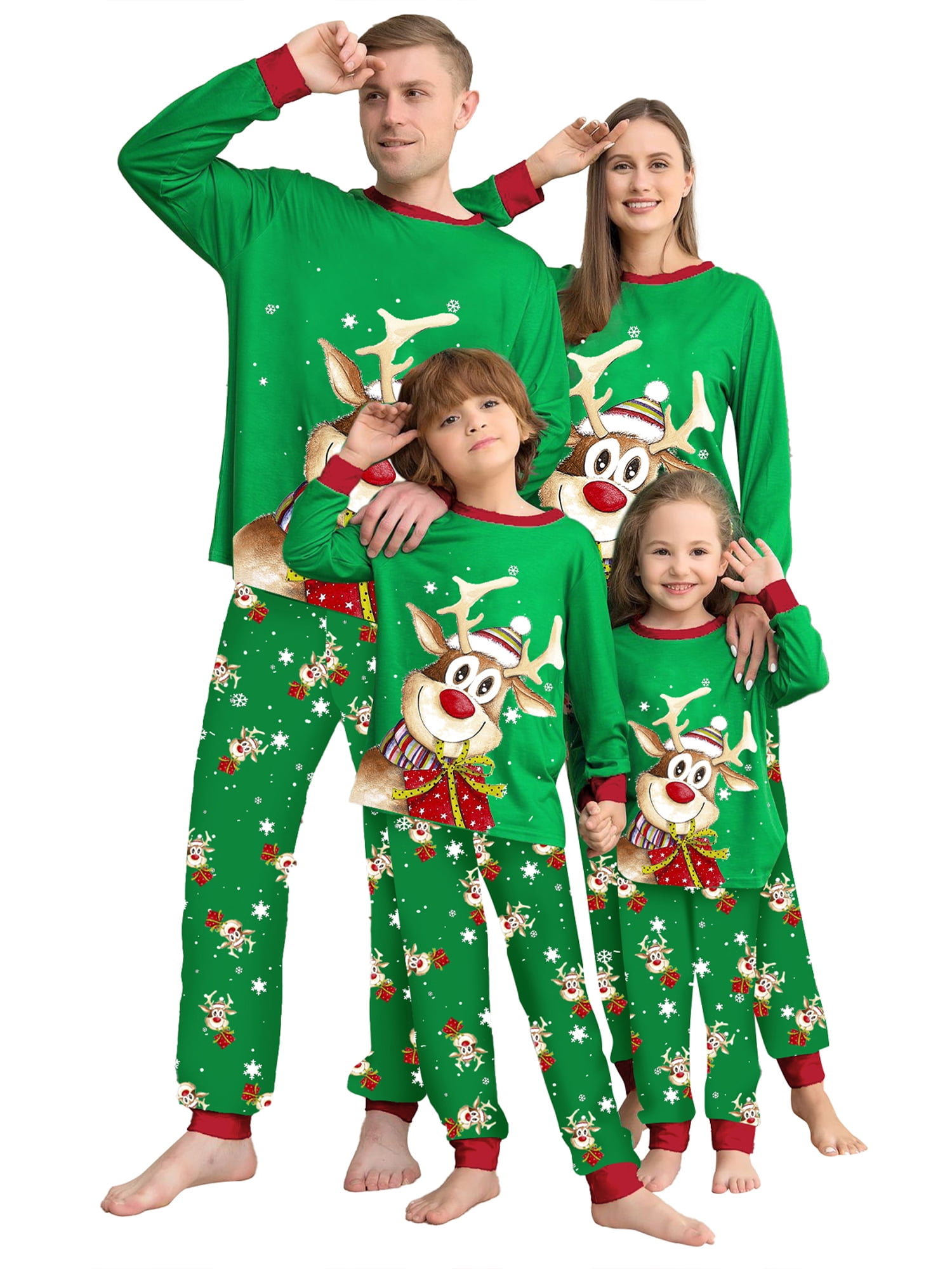 Christmas Family Matching Pajamas Set Adult Mens Womens Kids Sleepwear