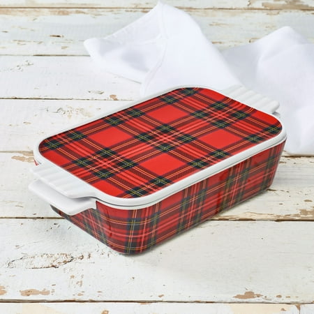 - Highland Plaid Casserole Baking Dish w/Lid, Walmart Exclusive