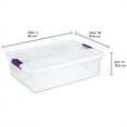 thumbnail image 3 of Sterilite Bac de Rangement Clear View de 32 Pintes avec Couvercle, Lot de 18, 3 of 9