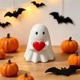 thumbnail image 4 of Halloween Decorations Ghost Ornament, Multicolor Resin Cute Ghost with Eerie Design for Mantel Shelf Or Porch, Reusable Spooky Home Decoration, 4 of 6
