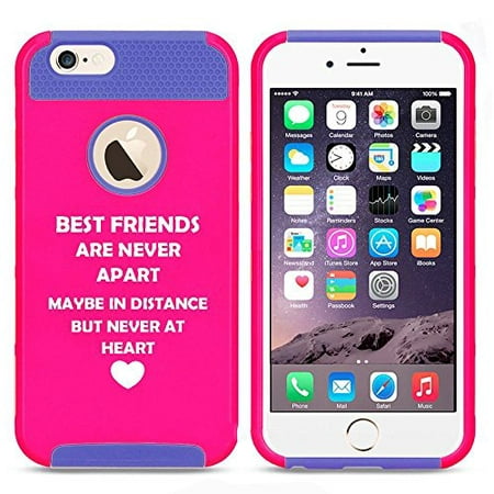 Apple iPhone SE Shockproof Impact Hard Soft Case Cover Best Friends Long Distance Love (Hot