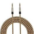 thumbnail image 2 of 3.5, 3.5mm Male to Male Stereo iliary Audio Cable, Compatible Golden, 2 of 10