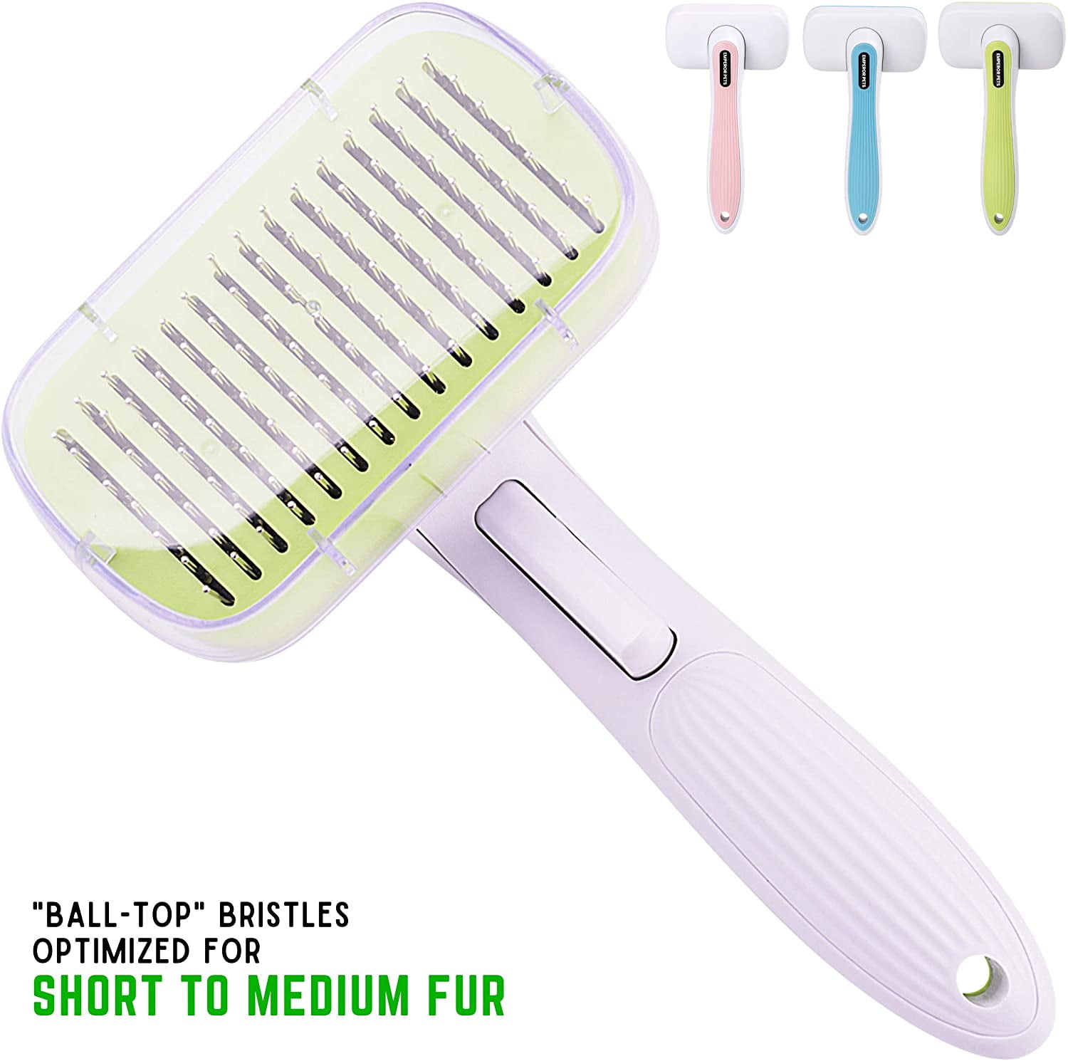 Safe and Gentle Plastic Claw Teeth Pet Hair Brush Grooming Knots and Tangles YHuHY Pet Dogs Cats Shell Comb 2 in 1 Mini Design Deshedding Brush and Massage Comb Removing Matted Fur 