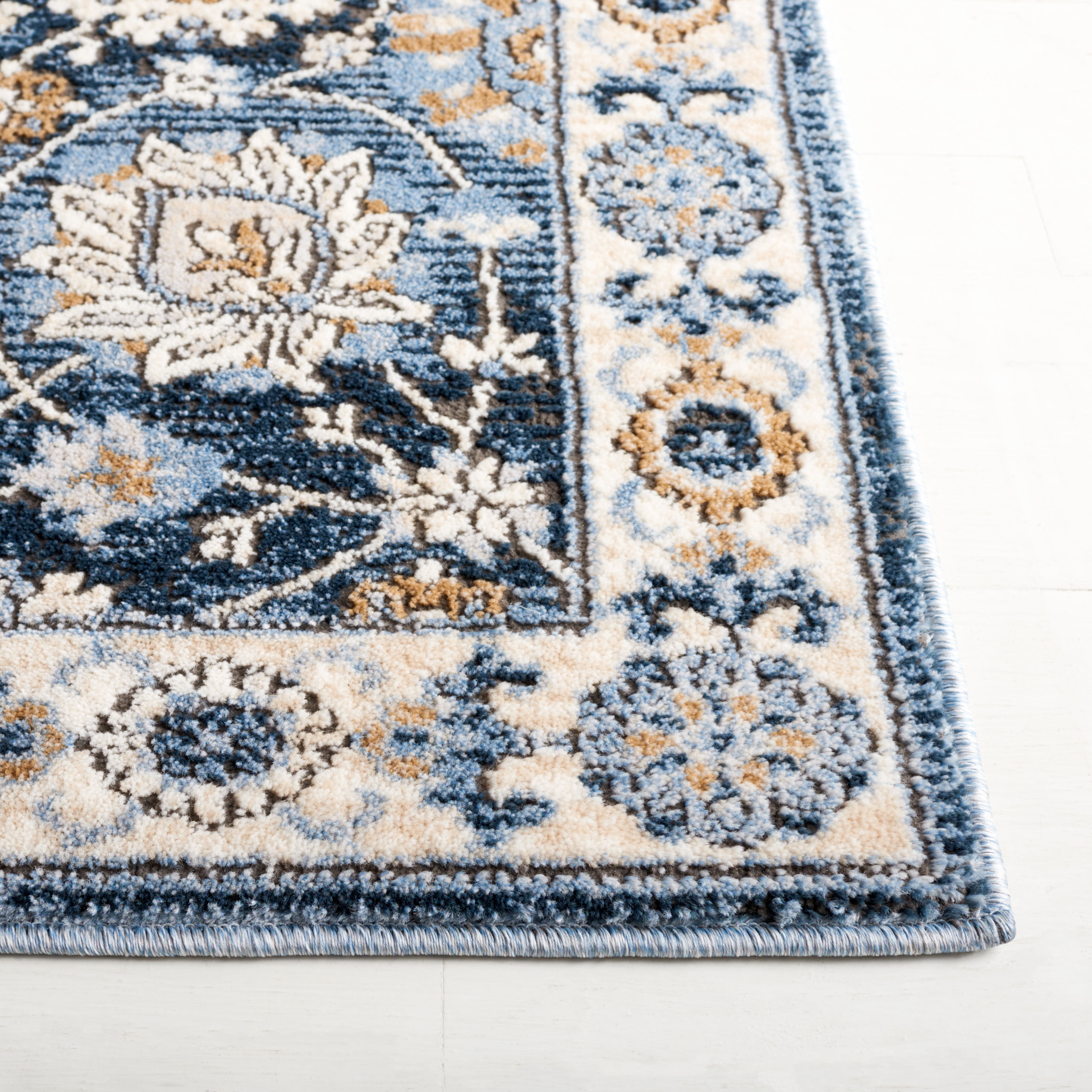 SAFAVIEH Rosewood Axum Oriental Area Rug, Ivory/Blue, 5'3" x 7'6"