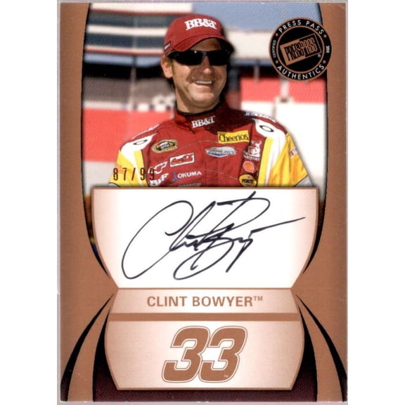 Clint Bowyer Card 2010 Press Pass Signings Silver #7
