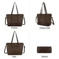thumbnail image 3 of Tote Handbags for Women Wallet Tote Bag Shoulder Bag Top Handle Satchel Purses Set 4pcs, 3 of 5