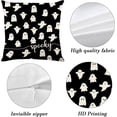 thumbnail image 5 of Halloween Pillow Covers 16x16 Set of 2,Halloween Ghost Spooky Decorative Throw Pillow Covers Outdoor Cushion Cases for Farmhouse Home Sofa Couch Decorative, 5 of 6