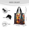 thumbnail image 3 of Picia Colorful Flower Chameleon for Tote Bag for Women with Zipper, Gym Tote with Compartments, Laptop Work Tote Nurse Dance Yoga Bag for Sport, Travel, 3 of 7