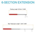 thumbnail image 2 of Uxcell Telescopic Handheld Flagpoles 4 Feet Portable Pole 6 Sections Red, 2 of 6