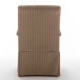 thumbnail image 4 of Wovenbyrd Classic Covered Parsons Dining Arm Chair Tan and White Stripe, 4 of 5