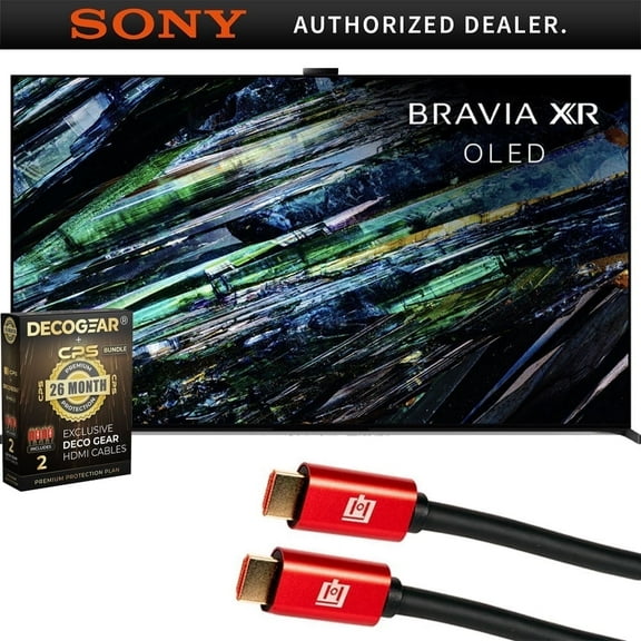 Sony XR65A95L BRAVIA XR A95L 65 inch QD-OLED 4K HDR Smart Google TV 2023 Bundle w/ Deco Gear 4K HDMI 2.0 Cable x2 & 26 Month Extended Protection Plan |Official Sony Partner|