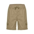 thumbnail image 6 of Mohiass Women Cargo Shorts Plus Size Casual Bermuda Shorts Outdoor High Waisted Drawstring Hiking Shorts with Pockets Light Brown 3XL, 6 of 6