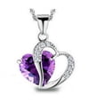 thumbnail image 2 of Colgante de amatista natural blanca en forma de corazón, popular collar de cristal, hermoso colgante en forma de corazón, 2 of 4