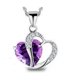 thumbnail image 2 of Colgante de amatista natural blanca en forma de corazón, popular collar de cristal, hermoso colgante en forma de corazón, 2 of 4