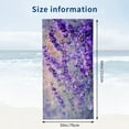thumbnail image 3 of , Purple Lavender Flowers Printed Pool Towel Oversized Travel Must Have for The Swimming Summer Cruise Ship Essentials, 3 of 8