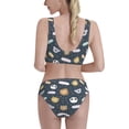 thumbnail image 3 of Vsdgher Womens High Waisted Bikini Sets Two Piece Swimsuit Cartoon Animals Print Tummy Control Bathing Suit-, 3 of 8