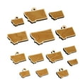 thumbnail image 1 of Montana State Silhouette Wood Mini Charms Shapes DIY Craft Jewelry - No Hole - 18mm (17pcs), 1 of 7
