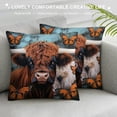 thumbnail image 3 of ONETECH  Highland Cow Pillow Covers Highland Cattle Decorative Throw Pillow Covers Cases Home Decor Animal Cowhide Western Decor Cushion Case for Couch Sofa Outdoor, 3 of 5
