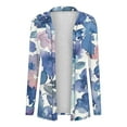 thumbnail image 3 of SnZhen Women's Cardigan Tops Ladies' Fall Winter Casual Long Sleeved Printed Comfy Loose Cardigans Outwear Blue L, 3 of 4