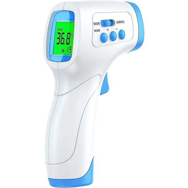Termómetro de frente para adultos, termómetro médico para la frente con pantalla LCD, termómetro sin contacto para bebés, niños, termómetro infrarrojo para adultos con fiebre