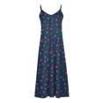 thumbnail image 4 of Taylonsss Womens Summer Dress V Neck Sleeveless Spaghetti Strap Floral Print Casual Beach Vacation Outfit, 4 of 5