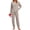 C-Khaki, variant on UVN Pajamas Sets for Women Long Sleeve Henley Neck Tops and Pants 2 Piece Outfits Fall Winter Casual Sleepwear Pjs Lounge Sets