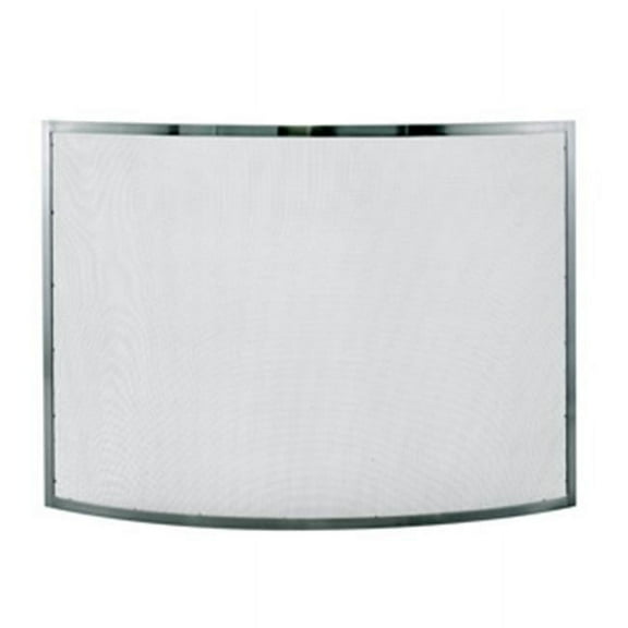Single Panel Curved Pewter Screen