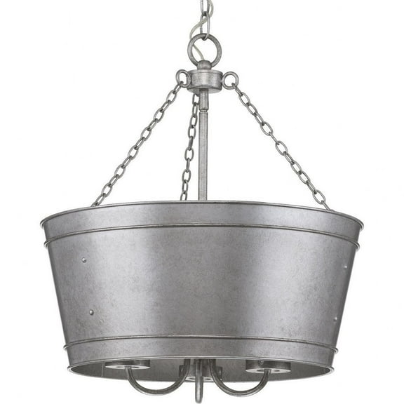 Galveston Collection Galvanized Three-Light Outdoor Pendant