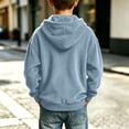 thumbnail image 5 of Nugftut Sweatshirts for Boys Corduroy Full-Zip Hooded Long Sleeve Sweatshirts Size 11-12 Blue, 5 of 7